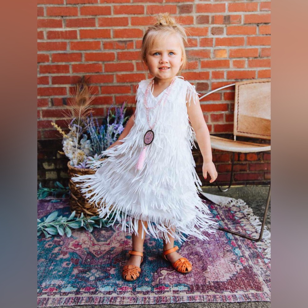 NWT White Fringe Promise Forever Dress |Size 4